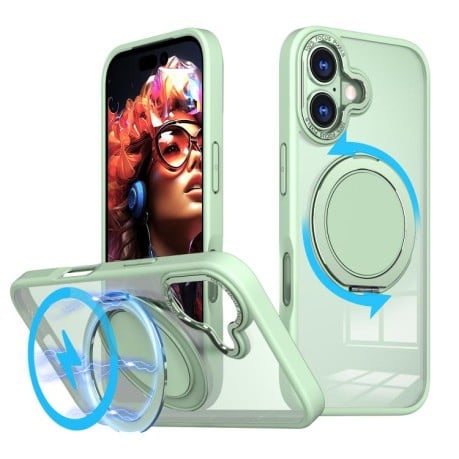 Чехол Kalebol с подставкой 360 и MagSafe на iPhone 17 - зеленый