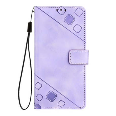 Чехол-книжка Skin-feel Embossed для Realme GT 7 Pro 5G - фиолетовый
