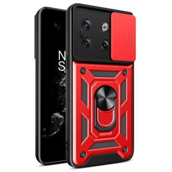 Противоударный чехол Camera Sliding для OnePlus 10T - красный