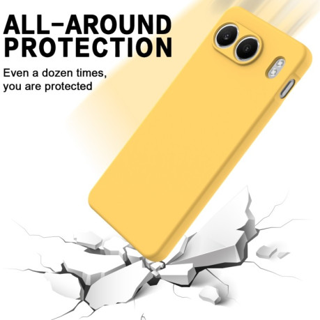 Силіконовий чохол Solid Color Liquid Silicone на OnePlus Nord 4 Pro XL - жовтий