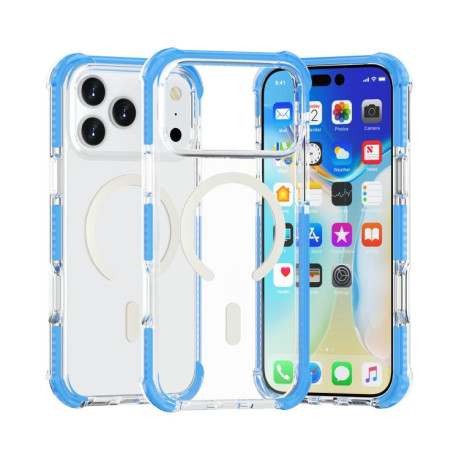 Противоударный чехол Acrylic Magsafe для iPhone 17 Pro Max - синий