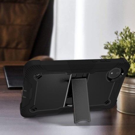 Чохол Silicone Hybrid PC Tablet Case with Holder &amp; Shoulder Strap для Xiaomi Redmi Pad SE 8.7 - чорний