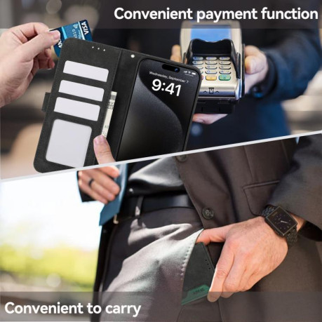 Чохол-книжка ABEEL Color Block Magnetic RFID Leather для Samsung Galaxy S25 Edge 5G - чорний