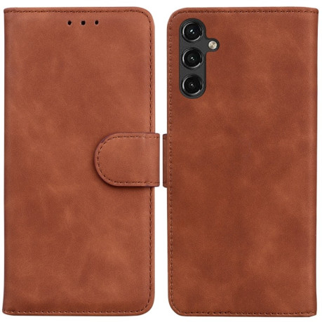 Чохол-книжка Skin Feel Pure Color для Samsung Galaxy A14 5G - коричневий