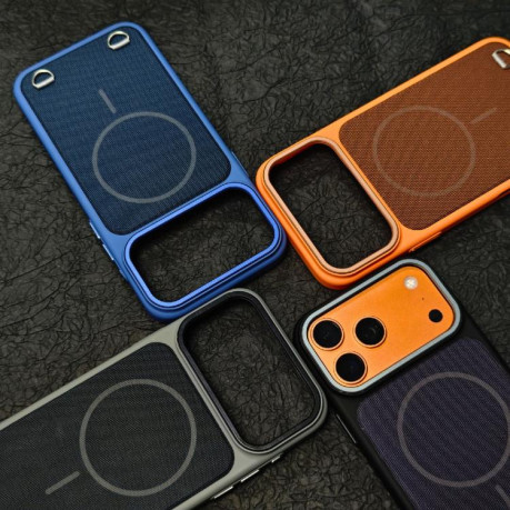 Тканинний чохол Skin Feel PC + Technology Cloth Magnetic з софт-тач покриттям для iPhone 17 Pro Max — синій