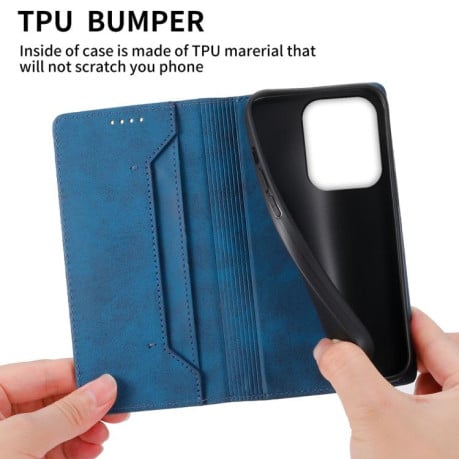 Чохол-книжка Business Solid Color із захистом від сканування RFID на Xiaomi Redmi 15C 5G / 4G EU 173mm / Poco C85 5G - синій
