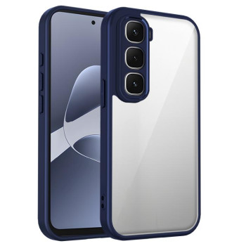 Матовый противоударный чехол Escase с мягким покрытием на Infinix Hot 70 4G — синий
