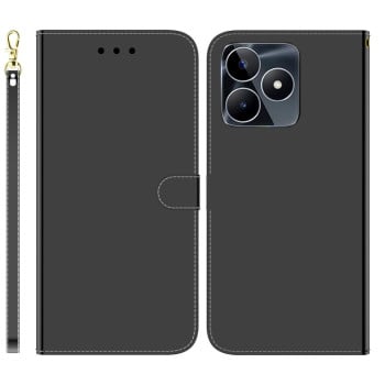 Чохол-книжка Imitated Mirror для Realme C53/C51 / Narzo N53 5G - чорний