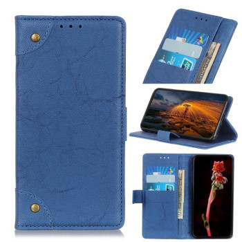 Чехол- книжка Copper Buckle Retro Crazy на Samsung Galaxy M01 - синий