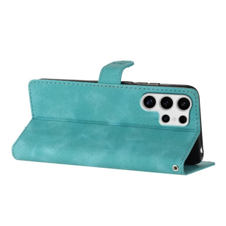 Чохол-книжка Flower Butterfly Embossing  для Samsung Galaxy S25 Ultra 5G - блакитний