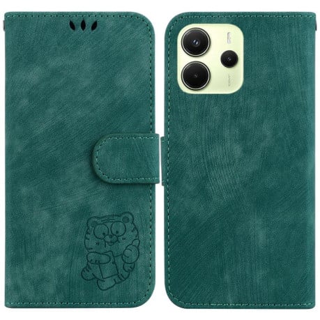 Чохол-книжка Little Tiger Embossed Leather на Xiaomi Redmi Note 14 4G 164.48mm - зелений