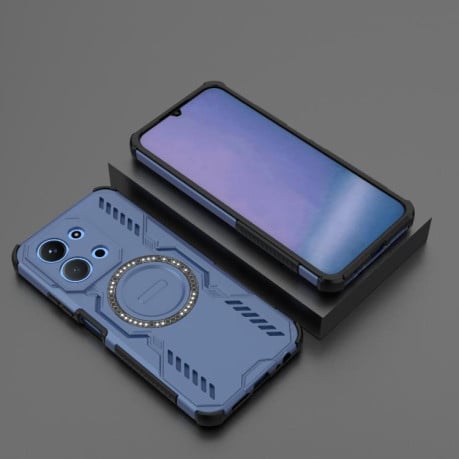 Протиударний чохол Butterfly Armor з MagSafe на Xiaomi Redmi 15C 5G / 4G EU 173mm - синій