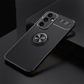 Ударозащитный чехол Metal Ring Holder 360 Degree Rotating на Samsung Galaxy A34 5G - черный