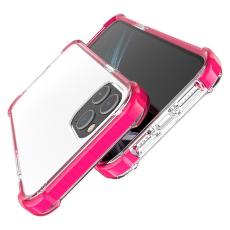 Протиударний акриловий чохол Four-corner на iPhone 12 Pro Max - рожевий