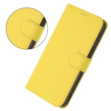 Чехол-книжка с мягким покрытием (Skin Feel) со шнурком на Samsung Galaxy A07 4G - желтый