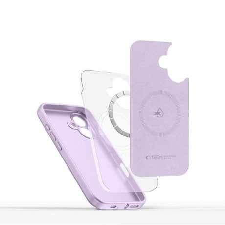 Чехол Tech-Protect Liquid Silicone MagSafe для iPhone 16e - Purple