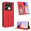Чохол-книжка Magnetic Buckle Retro Crazy Horse Texture на Infinix Note 40 4G - червоний