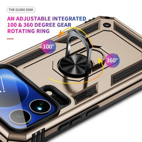 Чохол HMC з поворотним 360 тримачем для Xiaomi 17 Pro Max — золотий