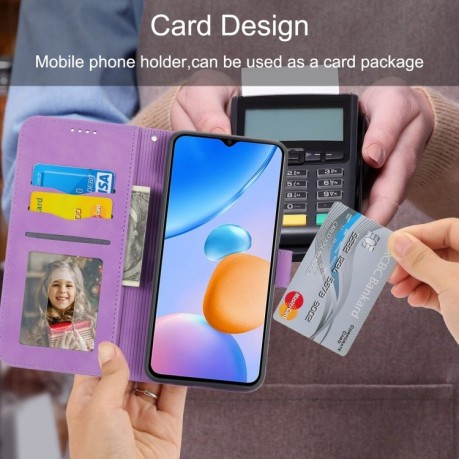 Чехол-книжка Dierfeng Dream Line для Realme C53/C51 - фиолетовый