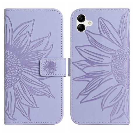 Чехол-книжка Skin Feel Sun Flower для Samsung Galaxy A04E - фиолетовый