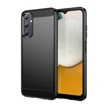 Противоударный чехол Brushed Texture Carbon Fiber на Samsung Galaxy A05s - черный