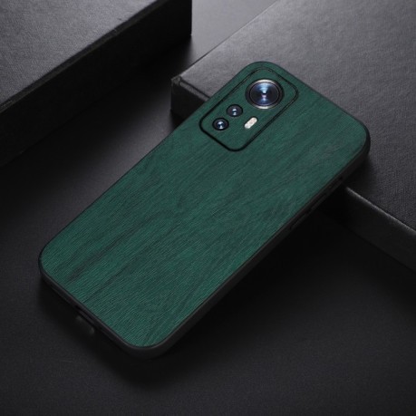 Ударопрочный чехол Wood Texture для Xiaomi 12 Pro - зеленый