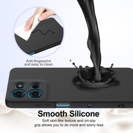 Силіконовий чохол Shockproof Silicone з Magsafe на Motorola Moto G86 5G - чорний