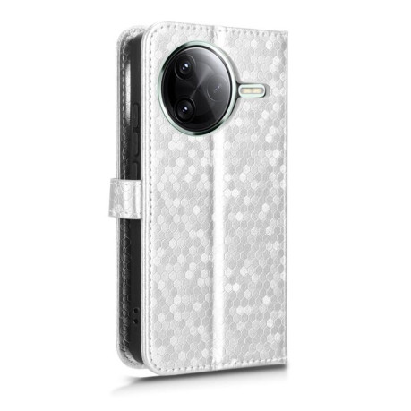 Чехол-книжка Honeycomb Dot для Xiaomi Poco F7 Pro 5G / F7 Ultra - серебристый
