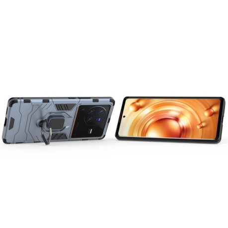 Протиударний чохол Magnetic Ring Holder на Vivo X80 Pro 5G - синій