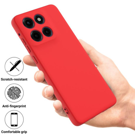 Силиконовый чехол Solid Color Liquid Silicone на Motorola Edge 60 - красный