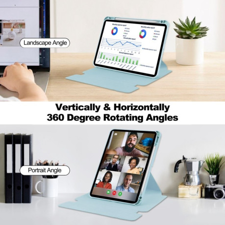 Чохол-книжка Transparent Rotation Smart Leather для iPad Pro 13 2024 - блакитний