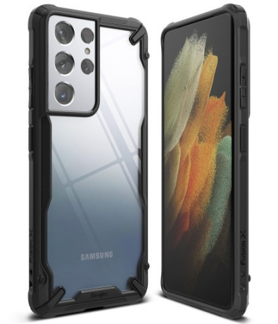 Оригінальний чохол Ringke Fusion X Design durable Samsung Galaxy S21 Ultra - black