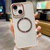 Противоударный чехол Acrylic Magsafe для iPhone 15 - розовый