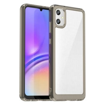 Протиударний чохол Colorful Acrylic Series із кольоровою силіконовою боковиною на Samsung Galaxy A05 - сірий