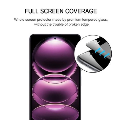 Защитное стекло Full Glue Full Cover для Xiaomi Redmi Note 12 Pro / 12 Pro+ / 12 Explorer - черное