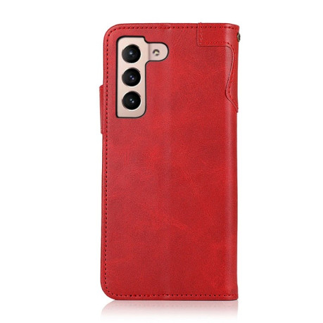 Чехол-книжка KHAZNEH Dual-Splicing для Samsung Galaxy S22 5G - красный