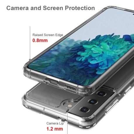 Акриловый противоударный чехол HMC на Samsung Galaxy S21 - черный