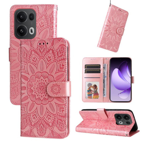 Чохол-книжка Embossed Sunflower для OPPO Reno13 Pro Global - золото