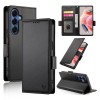 Чехол-книжка Side Buckle с магнитной застежкой и матовой кожей для Samsung Galaxy S26+ 5G — чёрный