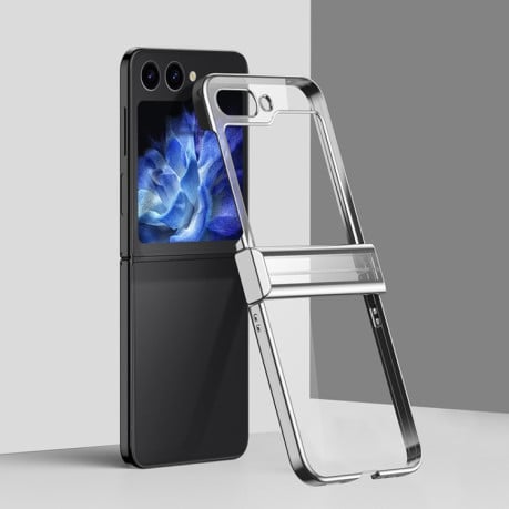 Протиударний чохол 6D Electroplating Full Coverage для Samsung Galaxy Flip 6 - сріблястий