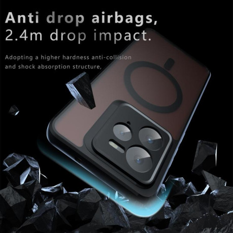 Противоударный чехол Armor MagSafe Precise Hole PC Hybrid TPU для Realme GT 7 Pro 5G - черный