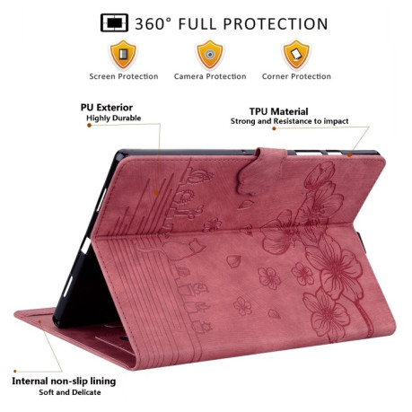Чохол-книжка Cartoon Sakura Cat для Xiaomi Redmi Pad SE 8.7 - червоний