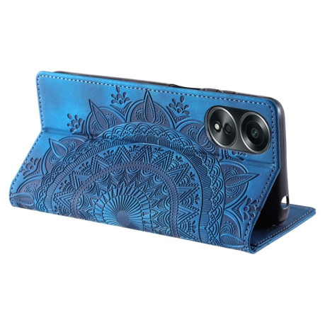 Чехол-книжка Totem Embossed Magnetic Leatherдля OPPO A58 4G - синий