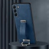 Противоударный чехол SULADA Leather Texture Skin Feel Shockproof для Samsung Galaxy S25+ 5G - синий