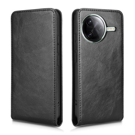 Флип-чехол Magnetic Vertical Flip Leather для Xiaomi Poco F7 Pro 5G - черный