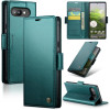 Чехол-книжка CaseMe 023 Butterfly Buckle Litchi Texture RFID Anti-theft Leather для Google Pixel 9a - зеленый