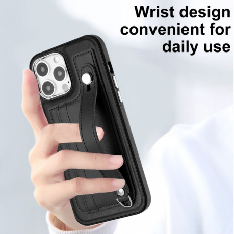 Протиударний чохол Wrist Strap Holder на iPhone 15 Pro - чорний