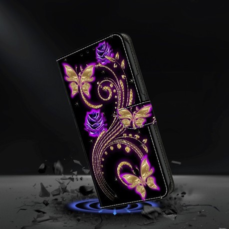 Чехол-книжка Crystal 3D Shockproof Protective Leather для Samsung Galaxy S23 FE 5G - Butterfly