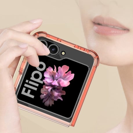 Протиударний чохол GKK TPU + Tempered Film для Samsung Galaxy  Flip 6 5G - прозрачный