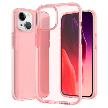 Протиударний чохол Two-color Shockproof для iPhone 15 Plus-рожевий